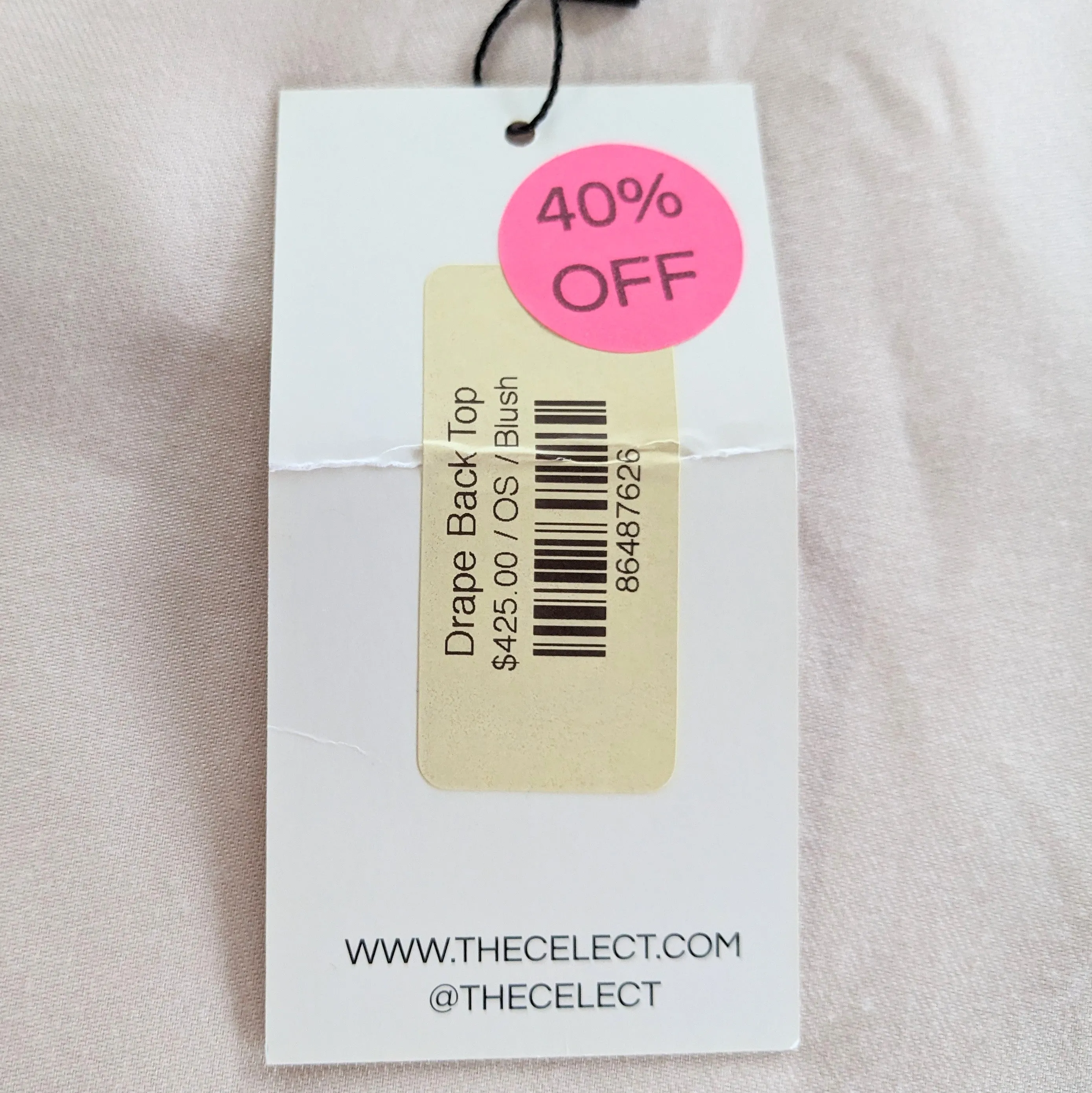 The Celect Drape Back Top Size XL NWT