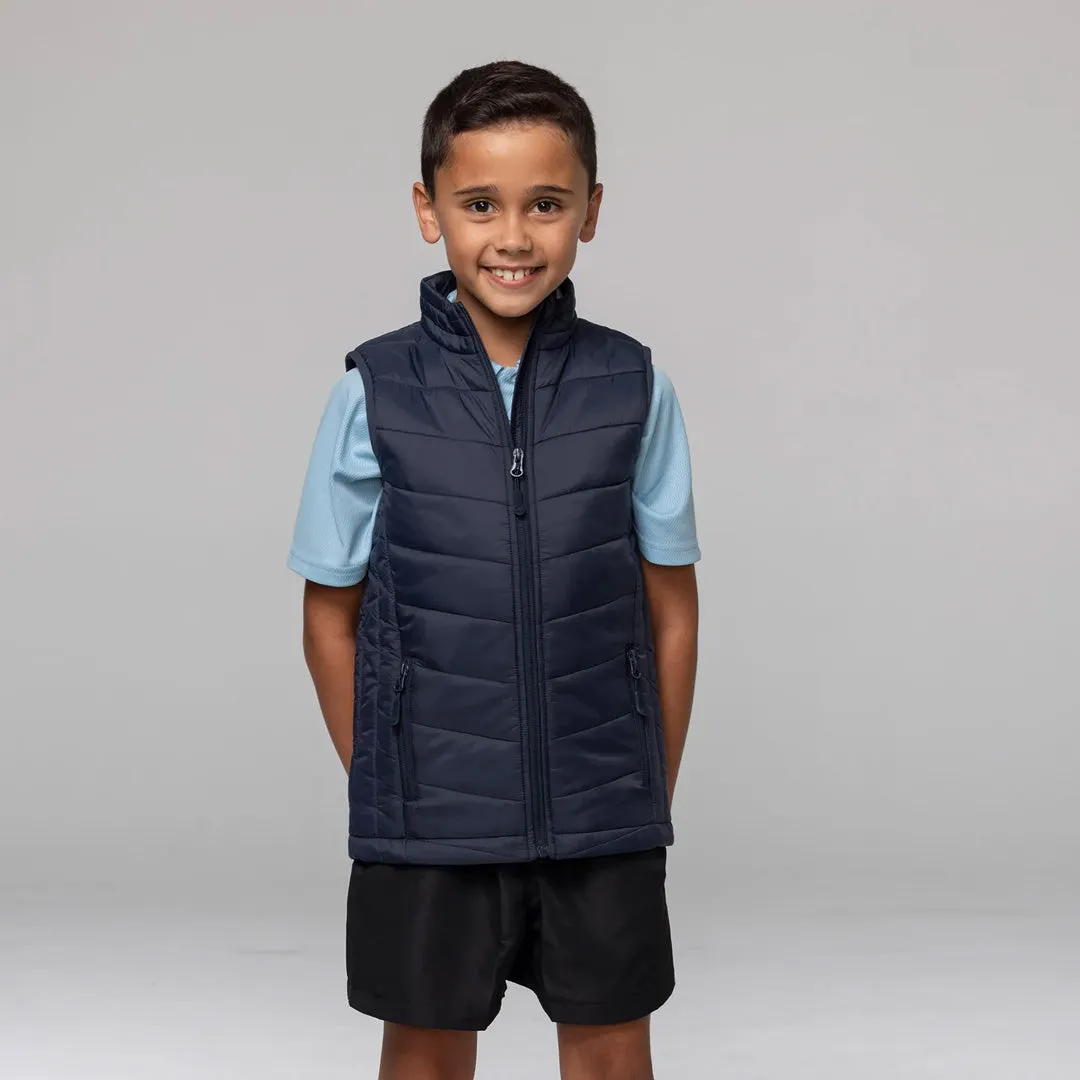The Snowy Puffer Vest | Kids