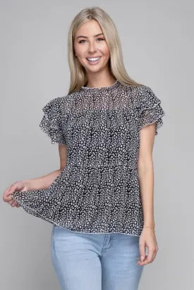 Tiered Chiffon Blouse