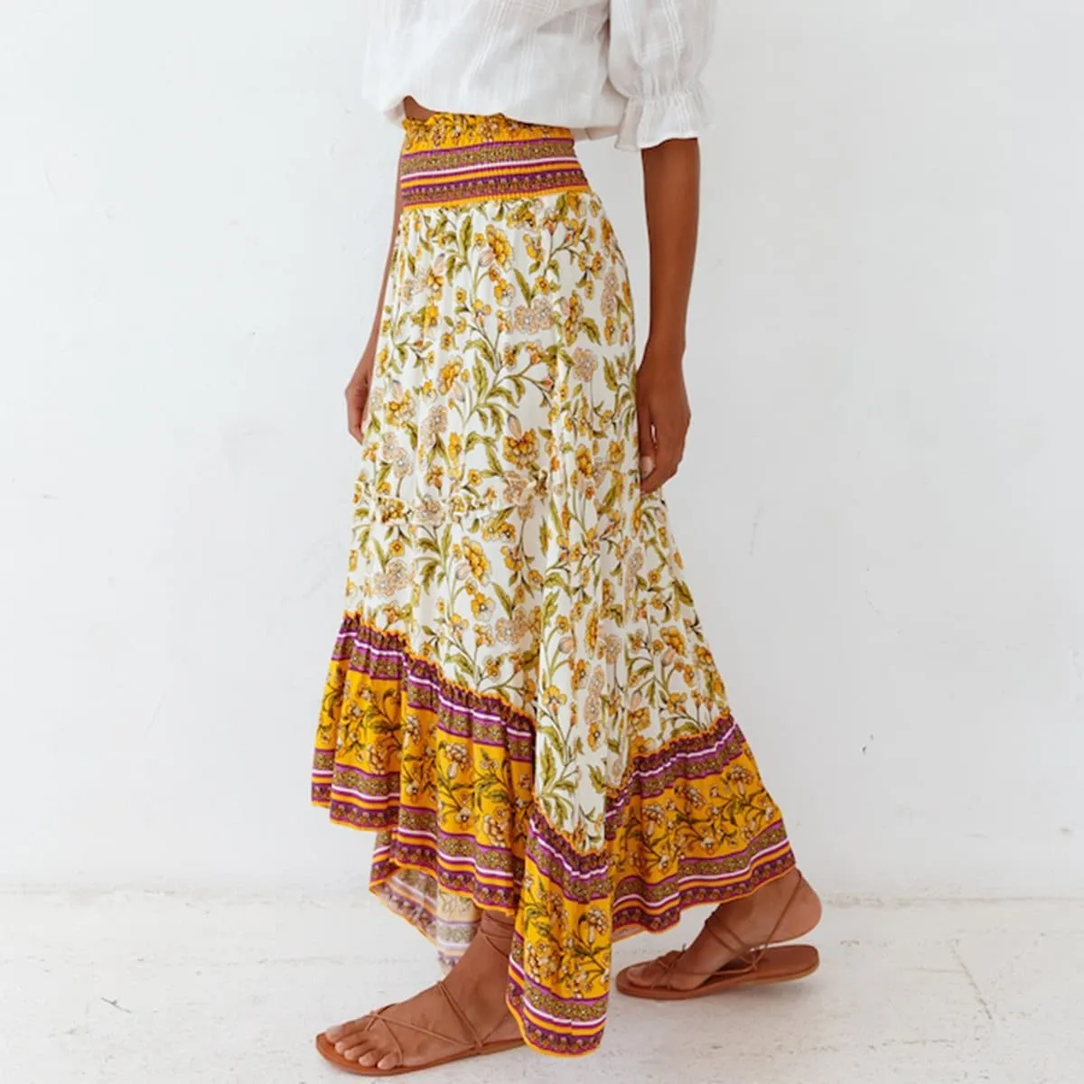 VINATGE FLORAL MAXI SKIRT