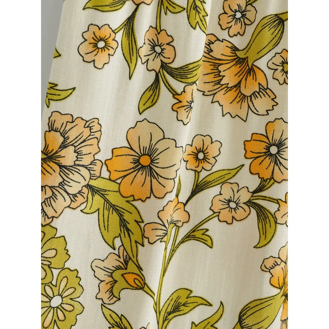 VINATGE FLORAL MAXI SKIRT