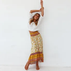VINATGE FLORAL MAXI SKIRT