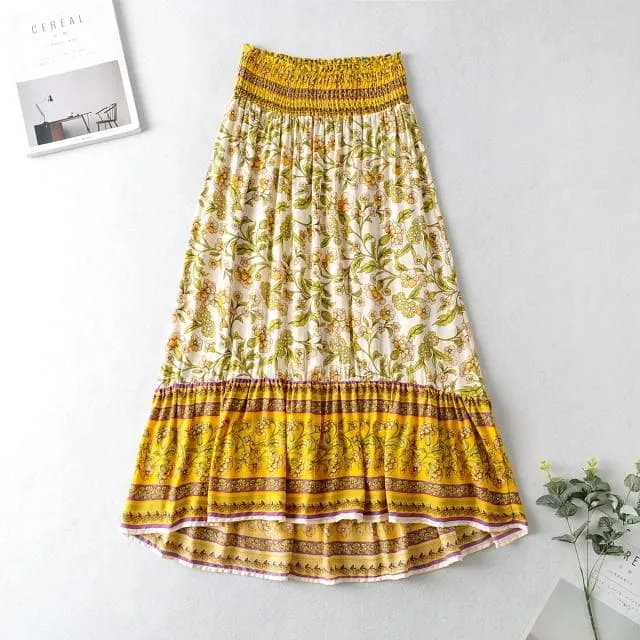 VINATGE FLORAL MAXI SKIRT