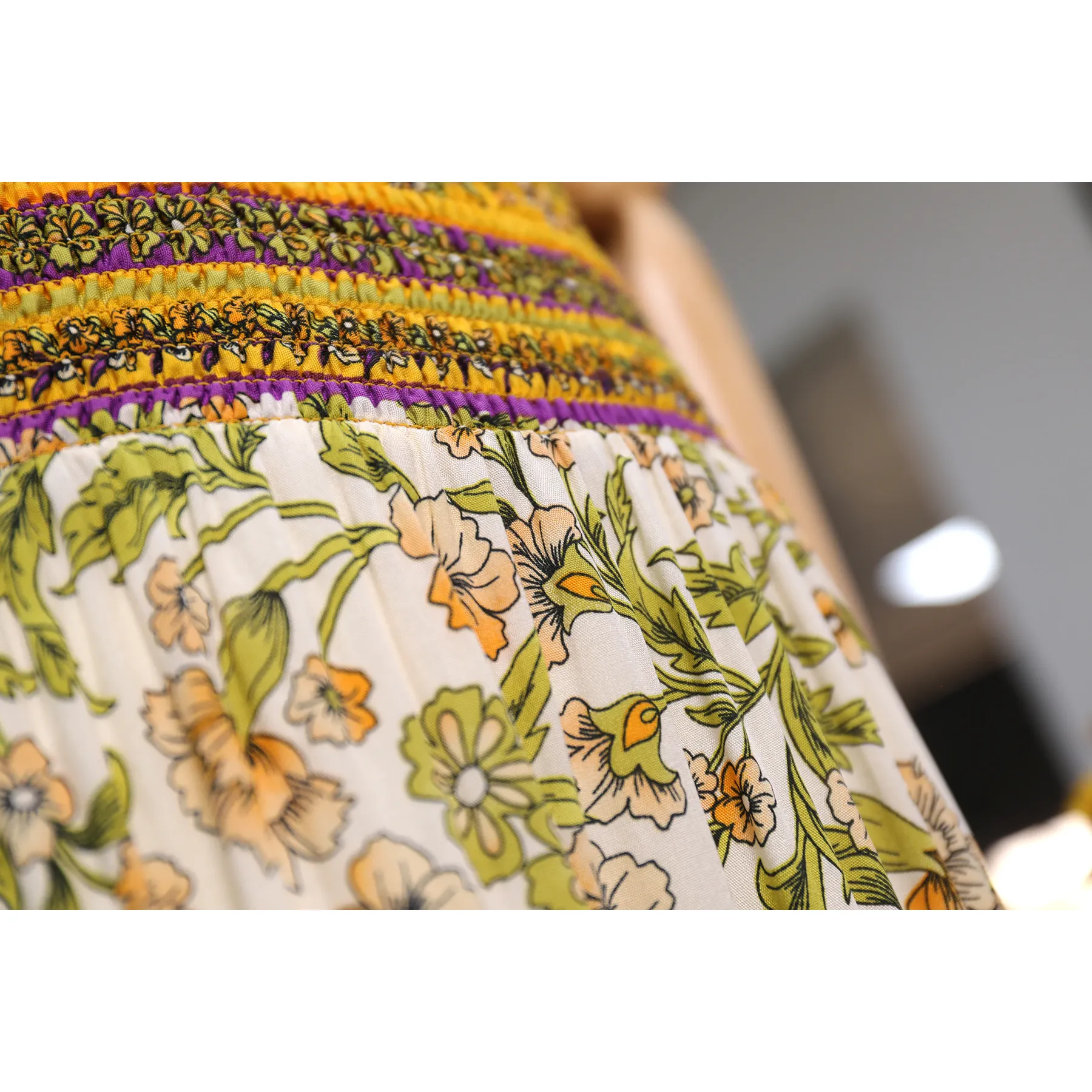 VINATGE FLORAL MAXI SKIRT