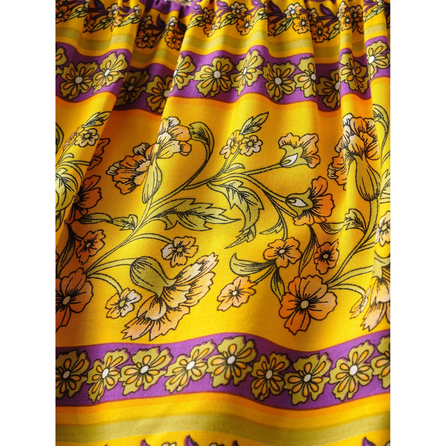 VINATGE FLORAL MAXI SKIRT