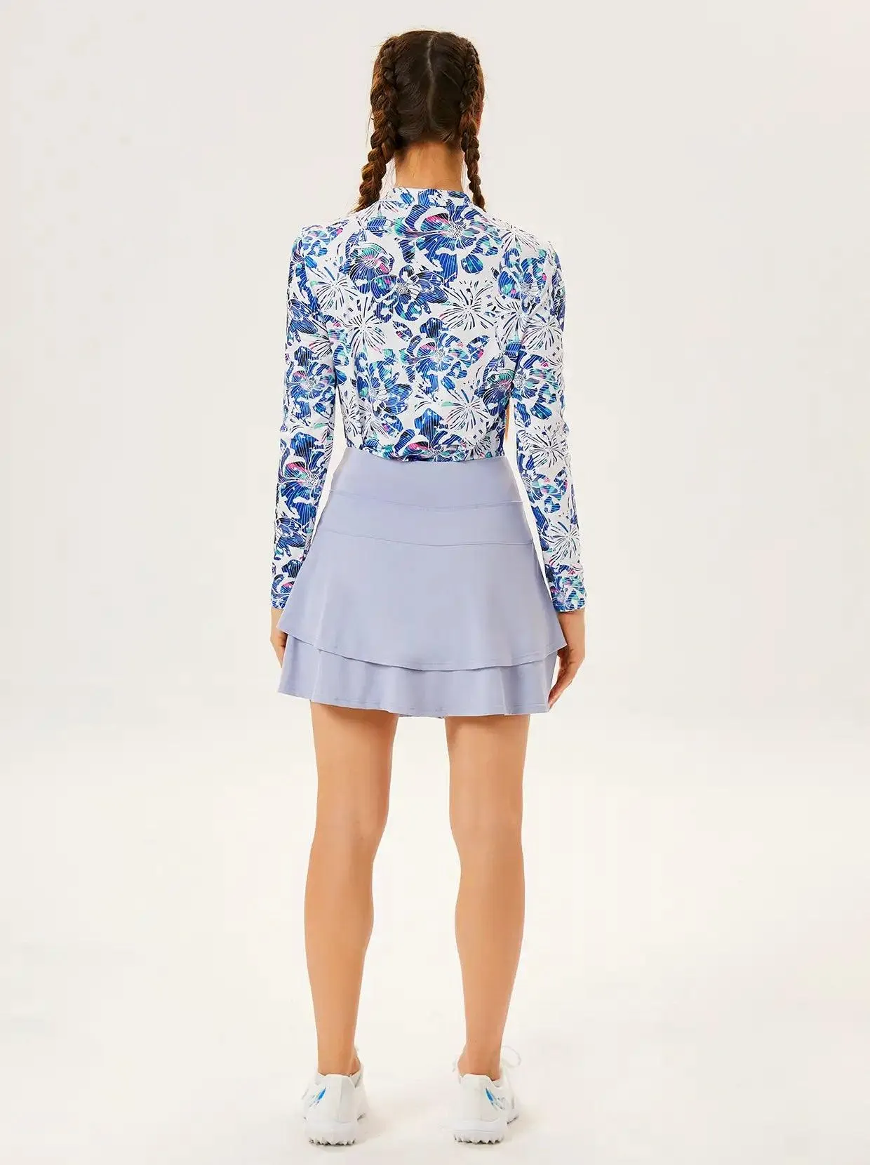 Women's Ruffle Pleated Tennis Skort with Shorts and Pockets