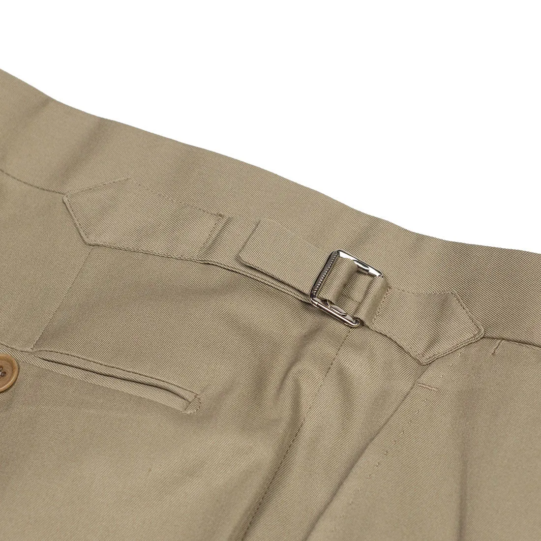 x Sartoria Carrara: Beige lightweight cotton suit in Drapers 8oz gabardine