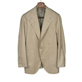 x Sartoria Carrara: Beige lightweight cotton suit in Drapers 8oz gabardine